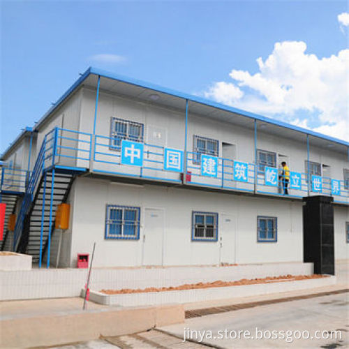 2 Floors Flat Roof Prefab House for Central/South American Market, Easy to Assemble